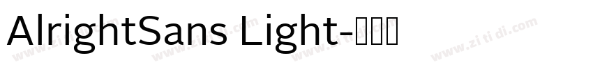 AlrightSans Light字体转换